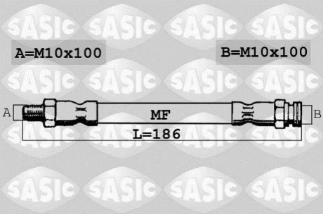 SBH6311 SASIC Шланг тормозной задний