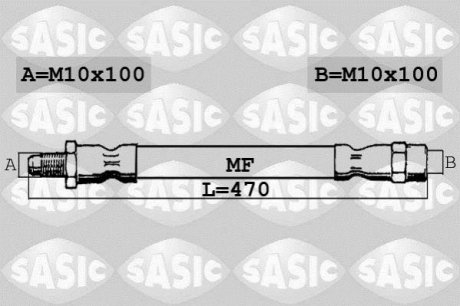 SBH0180 SASIC Шланг торм. передний