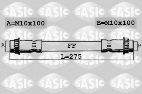 SBH0175 SASIC Шланг торм. задний