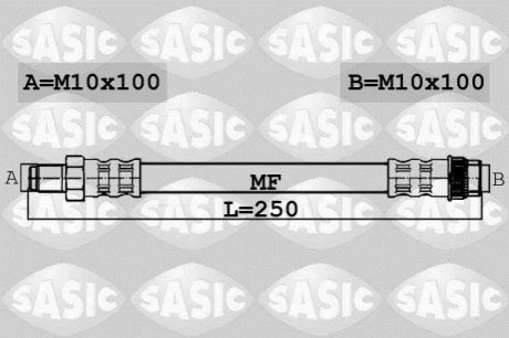 6604037 SASIC Шланг торм. задний