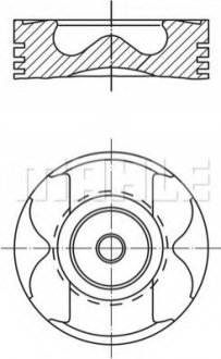 004 56 02 MAHLE / KNECHT Поршень с кольцами