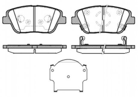 P15233.02 WOKING Гальмівні колодки пер. HYUNDAI SONATA V (NF) /KIA OPTIMA 2.0 12-