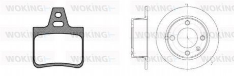 80023.00 WOKING Колодки тормозные