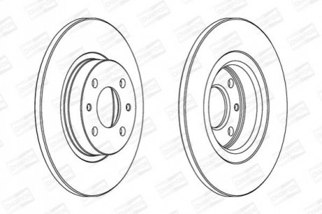 561469CH CHAMPION CHAMPION FIAT диск гальмівний передній Alfa Romeo 145/146,Bravo,Tempra,Panda 03-,Marea,Punto,Lancia