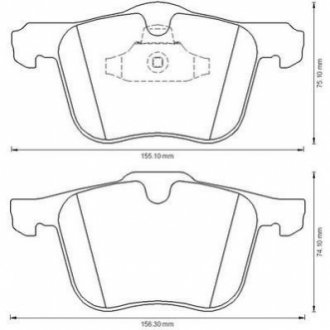 573179J Jurid JURID FORD гальмівні колодки передн.Galaxy,S-Max 08-,Volvo S60/80,V,XC 70 II 07-