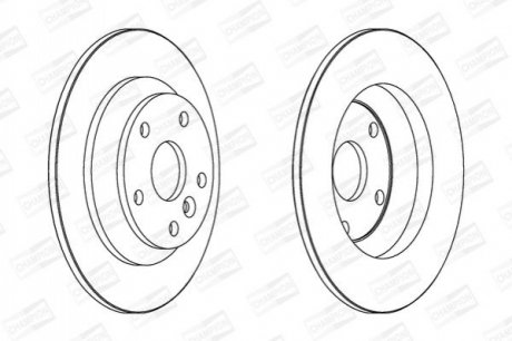 562536CH CHAMPION CHAMPION FORD диск гальмівний задн.Galaxy,Kuga I,Mondeo IV,S-Max,LandRover 07-