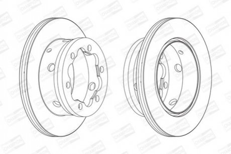 567810CH CHAMPION CHAMPION DB диск гальмівний задн. (вентил.) Sprinter 95-06 VW LT 96- (285*22)