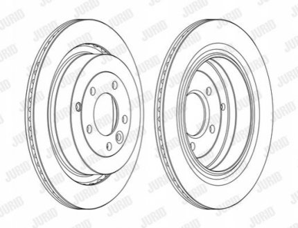 562657JC-1 Jurid JURID LANDROVER Диск гальмівний задн.Discovery IV,Range Rover III,Sport 05-