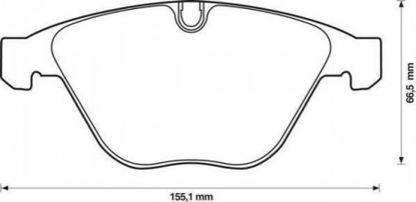 571990J Jurid JURID BMW Тормозные колодки передн.3 E90,5 E60,6 E63,7 E65/66,.X1 E84 01-