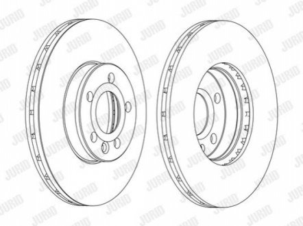 562382JC-1 Jurid JURID VW Диск гальмівний передний Sharan,T4,Ford Galaxy,Seat Alhambra