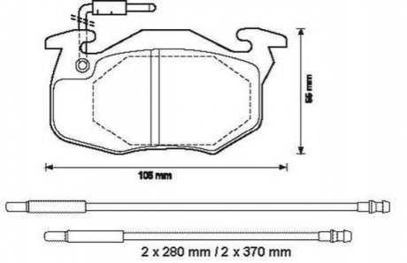 571525J Jurid JURID CITROEN Тормозные колодки передние ZX 91-,Peugeot,Renault Clio