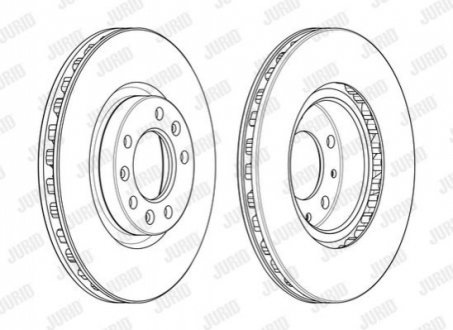 562991JC-1 Jurid JURID PEUGEOT Гальмівний диск передній 308 II 1.2 1.6 2013-D=283MM