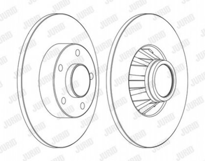 562211JC-1 Jurid JURID RENAULT Диск тормозной задн.(.без подшипника!!) Trafic 01-