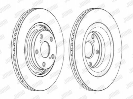 562726JC-1 Jurid JURID TOYOTA Диск гальмівний передн.Avensis 2.0D-4D/2.2D-4D 08-