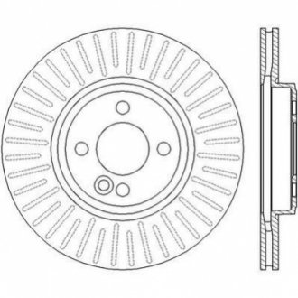 562444J Jurid JURID BMW Диск гальмівний передній Mini One,Cooper,Clubman 01-