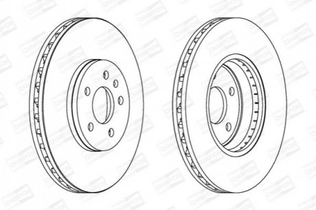 562511CH CHAMPION CHAMPION VW диск гальмівний передній (320мм) Audi A4 07-,A5.