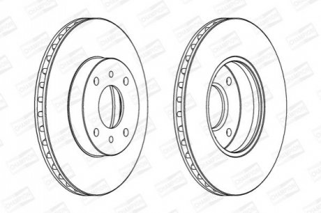 562232CH CHAMPION CHAMPION NISSAN диск гальмівний передн.Almera,Primera 96-