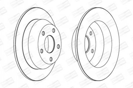 562148CH CHAMPION CHAMPION JEEP диск гальмівний задн.Grand Cherokee 99-