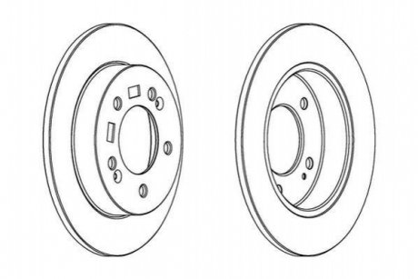 563033JC Jurid JURID HYUNDAI Диск гальмівний задн.ix20,Kia Venga 10-