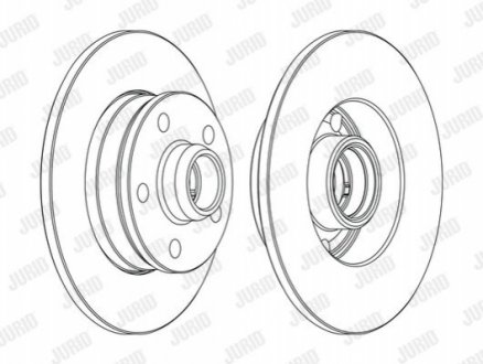 561620JC-1 Jurid JURID VW Диск Гальмівний задний CORRADO 91- 226 10 8