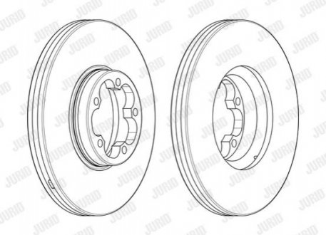 563122J-1 Jurid JURID FORD Диск гальмівний передн.лаков.Transit 13-