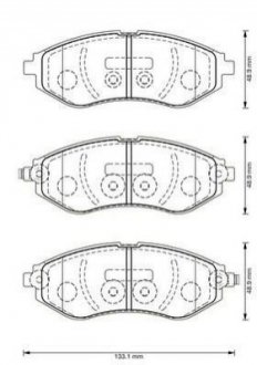 573371J Jurid JURID CHEVROLET Гальмівні колодки передн. Aveo 05-