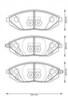 573385J Jurid JURID CHEVROLET Гальмівні колодки передн.Spark 10-