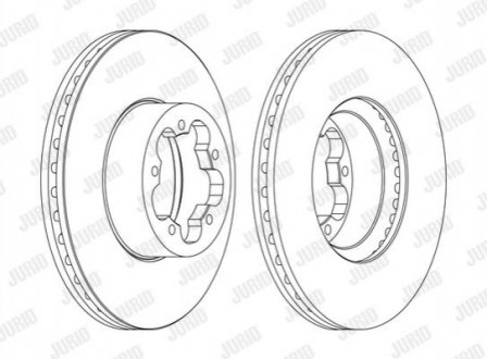 562540JC-1 Jurid JURID FORD Диск гальмівний передній Transit 06-