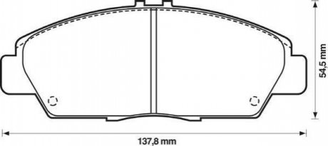 572350J Jurid JURID HONDA Тормозная колодки передн.Accord 90-