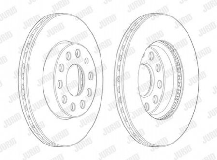 562990JC-1 Jurid JURID VW Гальмівний диск передн. Golf 12-