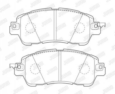 573801J Jurid JURID MAZDA Колодки гальмівні пер. 2 14-