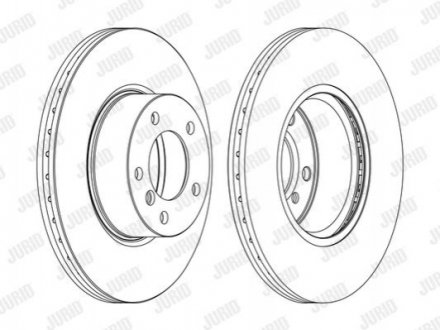 562618JC-1 Jurid JURID BMW Гальмівний диск пер. E90 07-