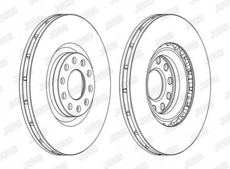 562205JC-1 Jurid JURID AUDI Гальмівний диск передн.A4,A6