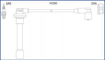 134520 HITACHI HITACHI Провода высокого напряжения 4 шт. HONDA Civic 1,3-1,6 91-01, Accord 1,8-2,2 90-98 ROVER