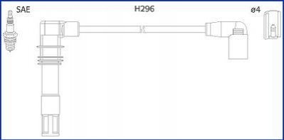 134797 HITACHI HITACHI VW К-кт высоковольтных проводов Golf IV,Caddy,Polo,Skoda,Seat 1.4/1.6