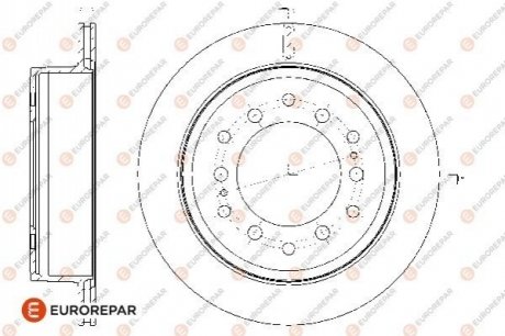 1667865580 Eurorepar EUROREPAR 8708309198 ДИСК ГАЛЬМ?ВНИЙ ЗАДН?Й 2ШТ.