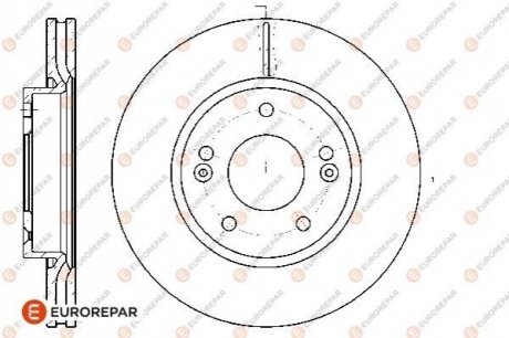 1667853680 Eurorepar EUROREPAR 8708309198 ДИСК ГАЛЬМ. ПЕРЕДН?Й 2ШТ