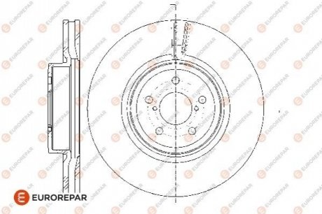 1676009380 Eurorepar EUROREPAR 8708309198 ДИСК ГАЛЬМ. ПЕР. 1 ШТ.