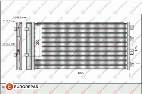 1618100180 Eurorepar EUROREPAR 8418991000 РАД?АТОР КОНДИЦ?ОНЕРА