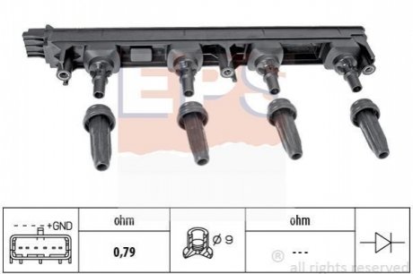 1.970.476 EPS EPS CITROEN Катушка зажигания PEUGEOT 307/407 2,0 02-C4/C5 2,0 16V 04-.