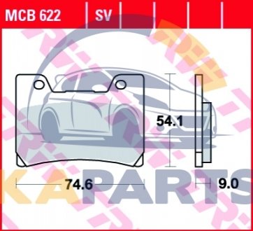 MCB622 TRW Гальмівні колодки