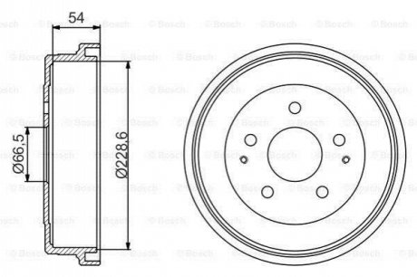 0986477230 BOSCH BOSCH DAIHATSU Барабан гальмівний Terios