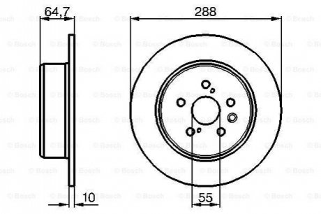 0986479243 BOSCH BOSCH TOYOTA диск гальмівний Avensis 99-