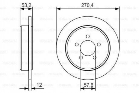 0986479A80 BOSCH BOSCH Диск гальмівний зад. CHRYSLER PT