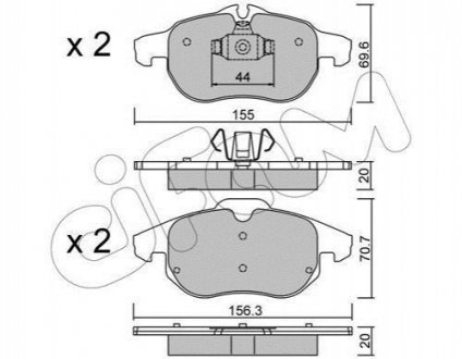 822-540-0 CIFAM CIFAM OPEL Тормозные колодки передн.Vectra C, Astra H, Zafira B FIAT Croma 05- SAAB 9-3