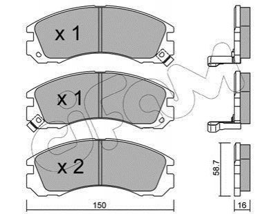 822-134-0 CIFAM CIFAM MITSUBISHI Гальмівні колодки передн.Pajero 90-,L200/400, Galant , Lancer