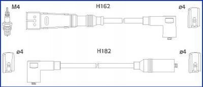 134701 HITACHI HITACHI SKODA Комплект высоковольтных проводов OCTAVIA I Combi (1U5) 1.6 98-04