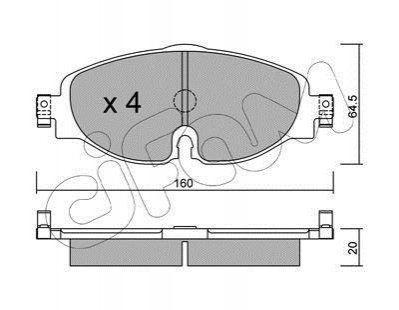 822-950-0 CIFAM CIFAM VW Тормозн.колодки передн. Golf VII,Audi A3 13-,Skoda Octavia 12-