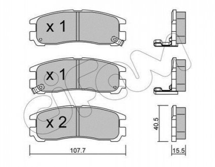 822-398-0 CIFAM CIFAM MITSUBISHI Тормозные колодки задн.Galant,Pajero,Chrysler Sebring