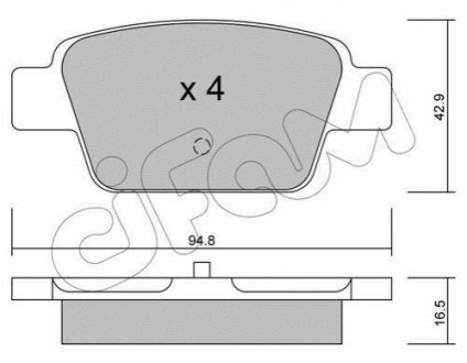 822-323-0 CIFAM CIFAM FIAT Тормозные колодки задние Stilo,Bravo 1.2 16V-2.4 20V 01-